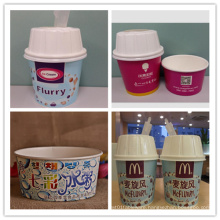 Ice Cream Paper Cups with Lids